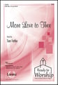 More Love to Thee SATB choral sheet music cover